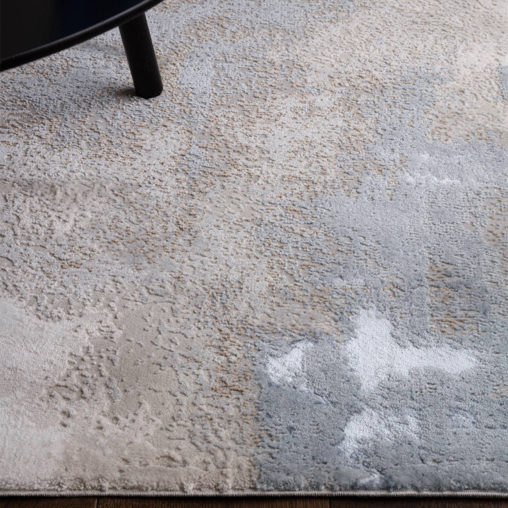 Tappeto Stellar astratto beige e bianco 120x170
