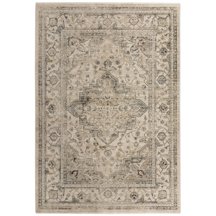 Rug Sovereign floral with medallion beige gray b