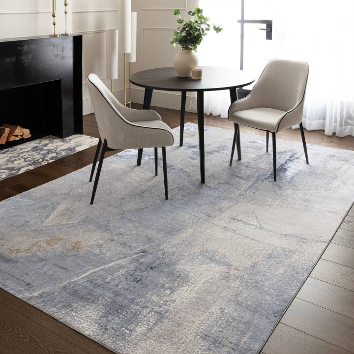 Tappeto Stellar astratto blu e azzurro 120x170 c
