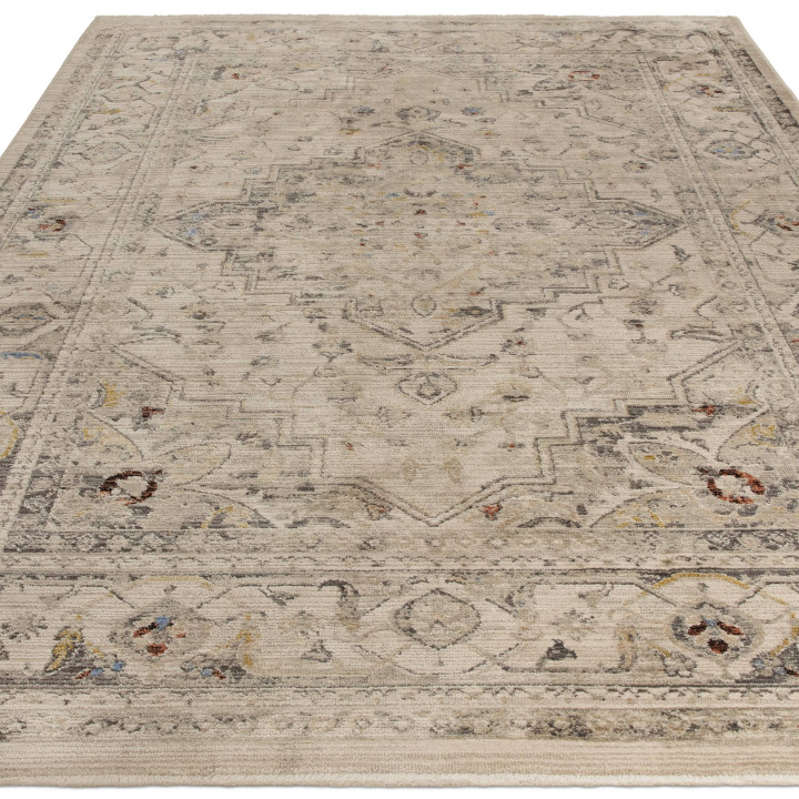 Rug Sovereign floral with medallion beige gray b