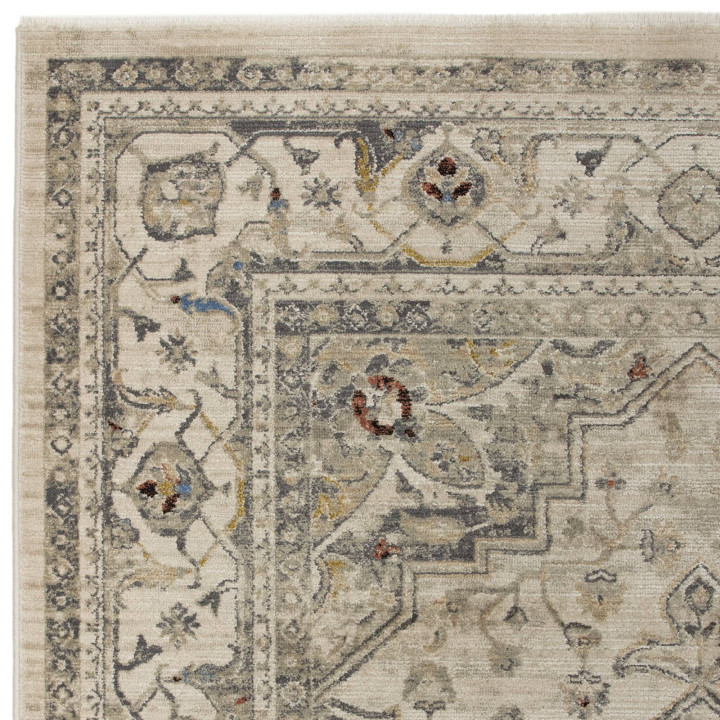 Rug Sovereign floral with medallion beige gray b