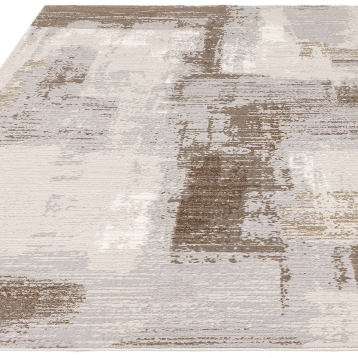 Rug Stellar abstract grey beige silver taupe 160