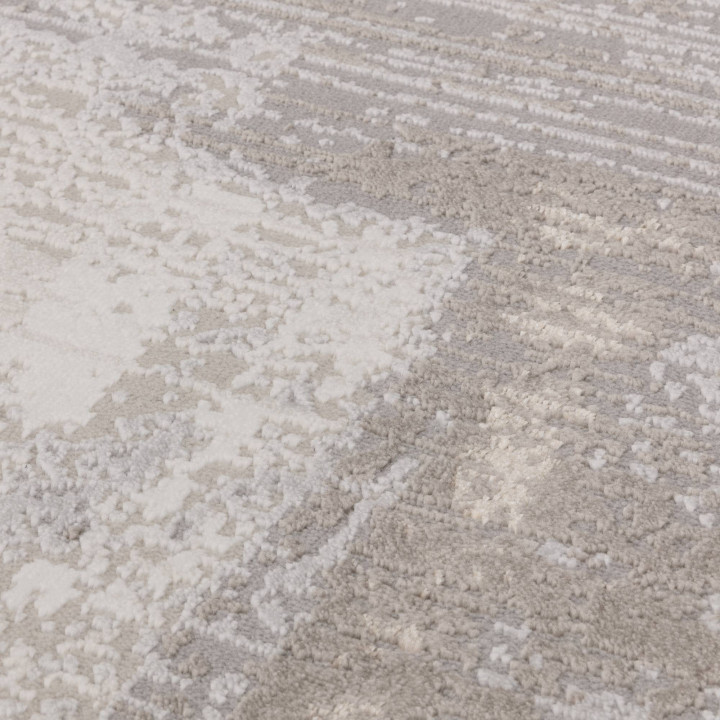 Tappeto Stellar astratto grigio e beige 160x230