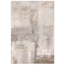 Tappeto Stellar astratto grigio e beige 200x290