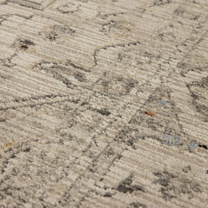 Tappeto Sovereign medaglione floreale beige e gr
