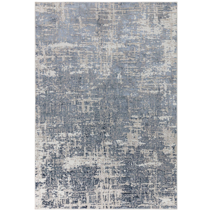 Tappeto Stellar astratto blu e grigio 200x290 cm