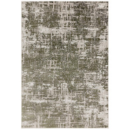 Tappeto Stellar astratto verde oliva e grigio 12