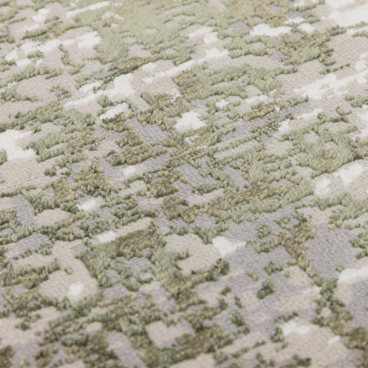 Tappeto Stellar astratto verde oliva e beige 160
