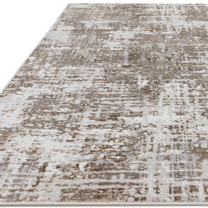 Tappeto Stellar astratto beige e grigio chiaro 1