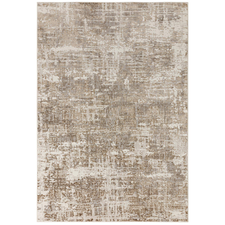 Tappeto Stellar astratto beige e grigio talpa 20