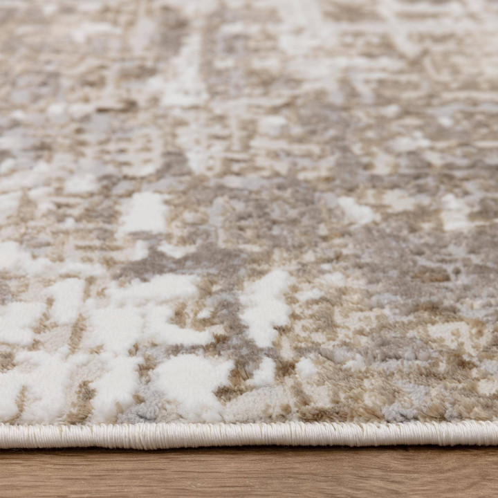 Tappeto Stellar astratto beige e grigio talpa 20