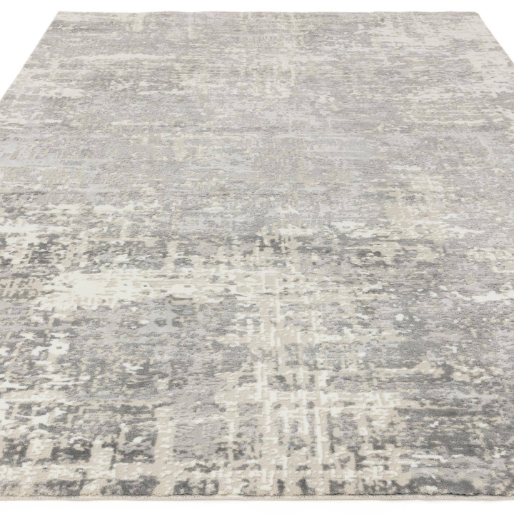 Rug Stellar abstract grey silver white 80x150 cm