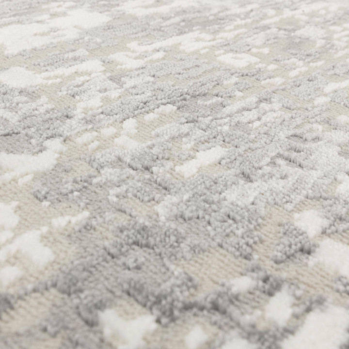Rug Stellar abstract grey silver white 80x150 cm