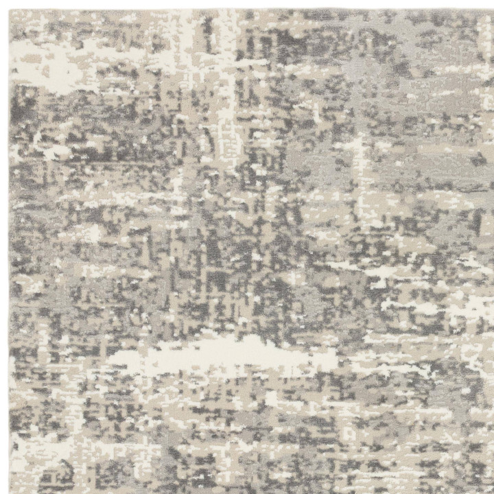 Tappeto Stellar astratto grigio e argento 120x17