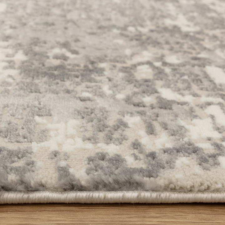 Tappeto Stellar astratto grigio e argento 120x17