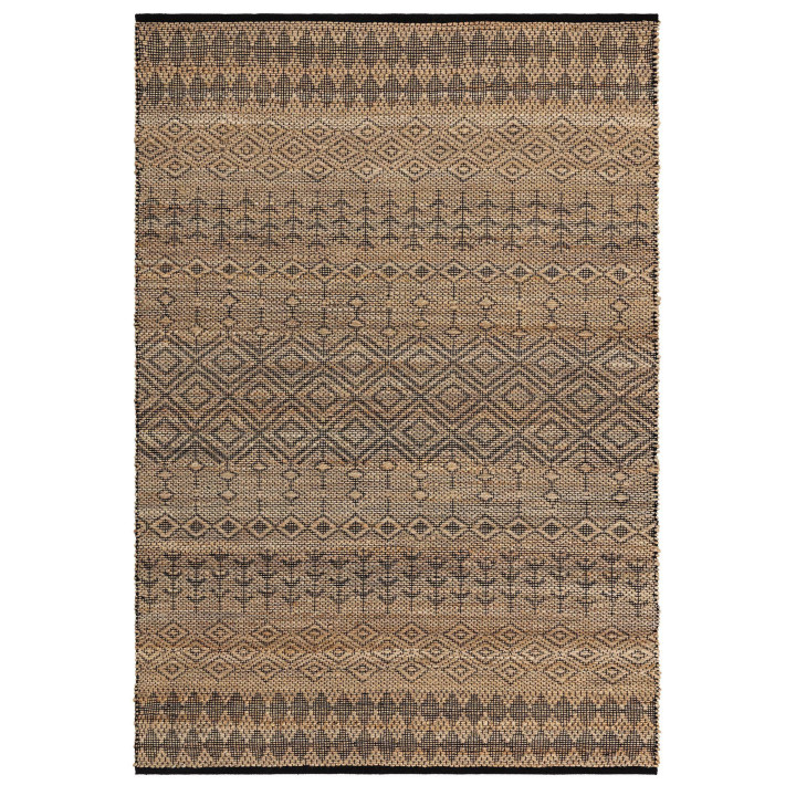 Rug Asher geometric beige black 200x290 cm