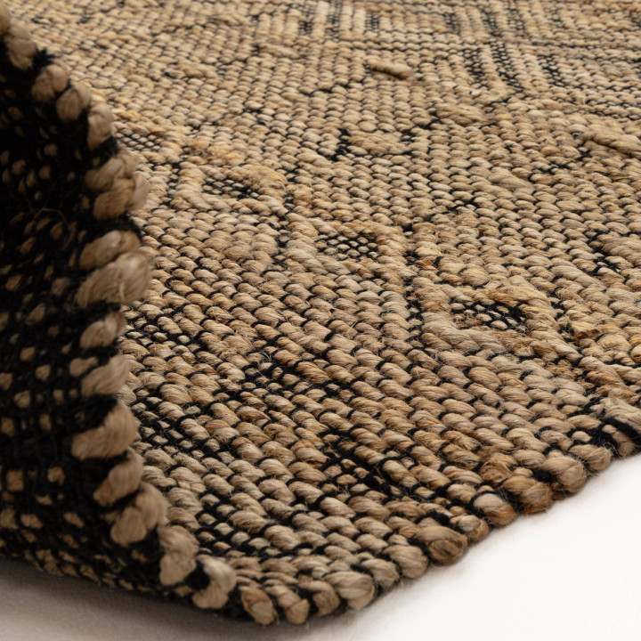 Rug Asher geometric beige black 200x290 cm