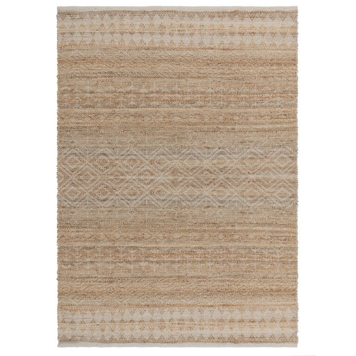 Tappeto Asher geometrico beige e marrone chiaro