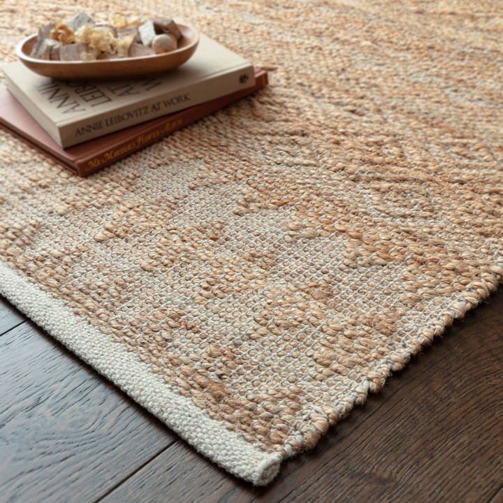 Tappeto Asher geometrico beige e marrone chiaro