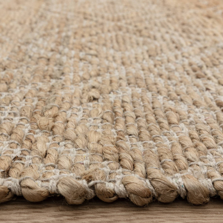 Tappeto Asher geometrico beige e corda 200x290 c