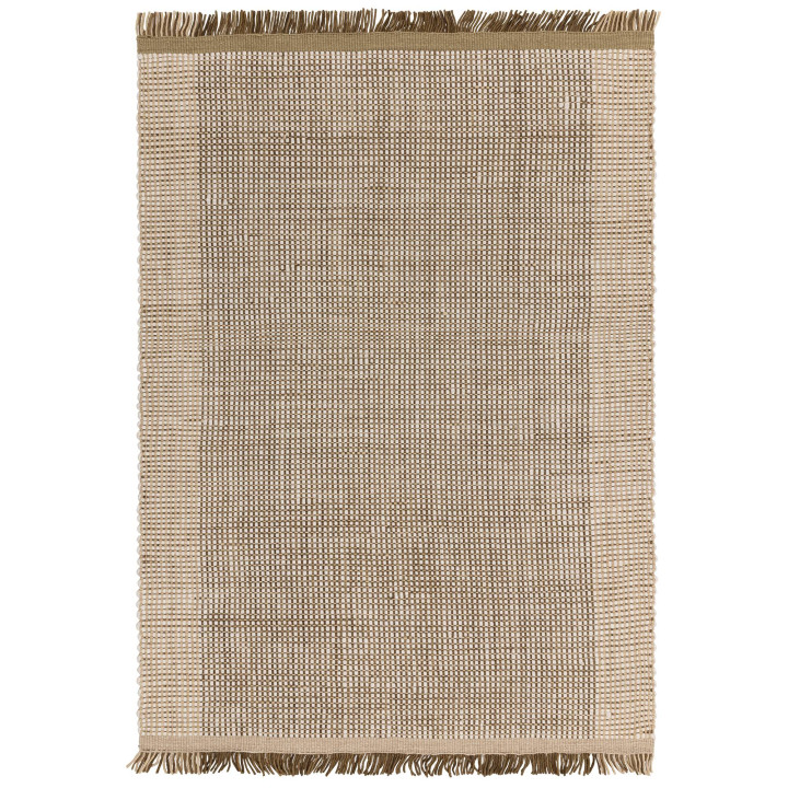 Rug Avalon geometric olive green beige 160x230 c