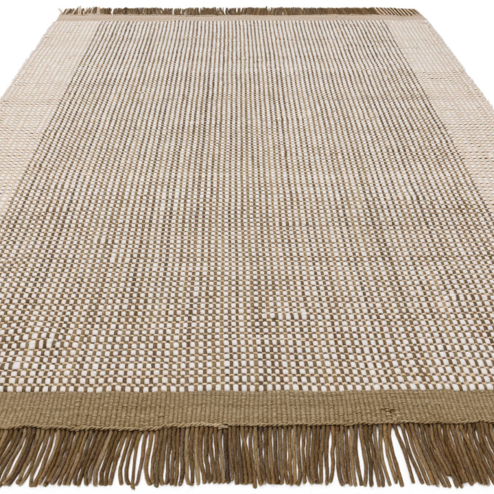 Rug Avalon geometric olive green beige 160x230 c
