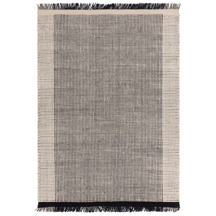 Rug Avalon geometric black beige 200x290 cm