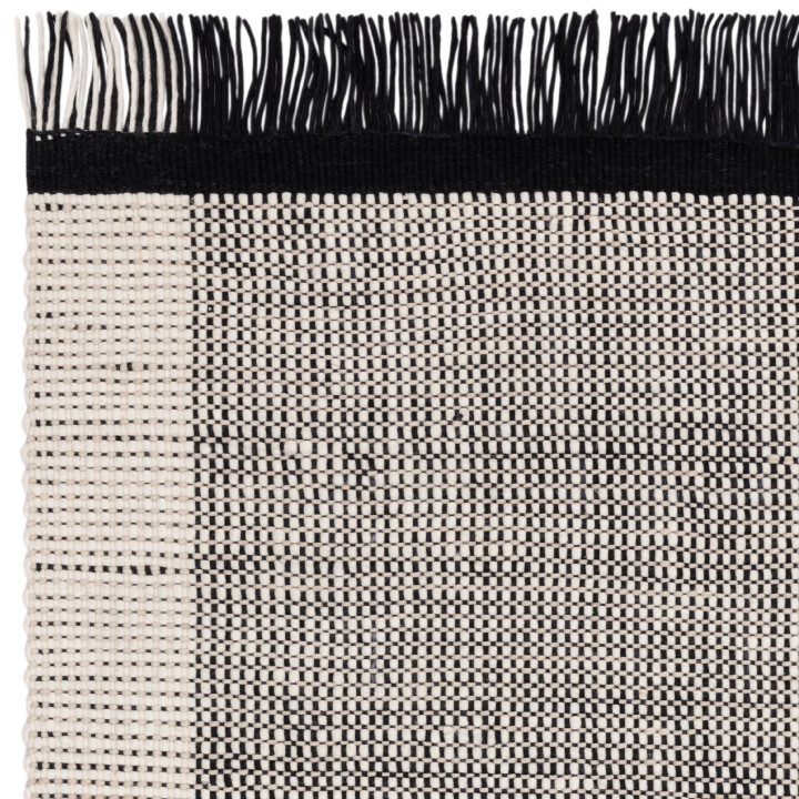 Tappeto Avalon geometrico nero e beige 200x290 c