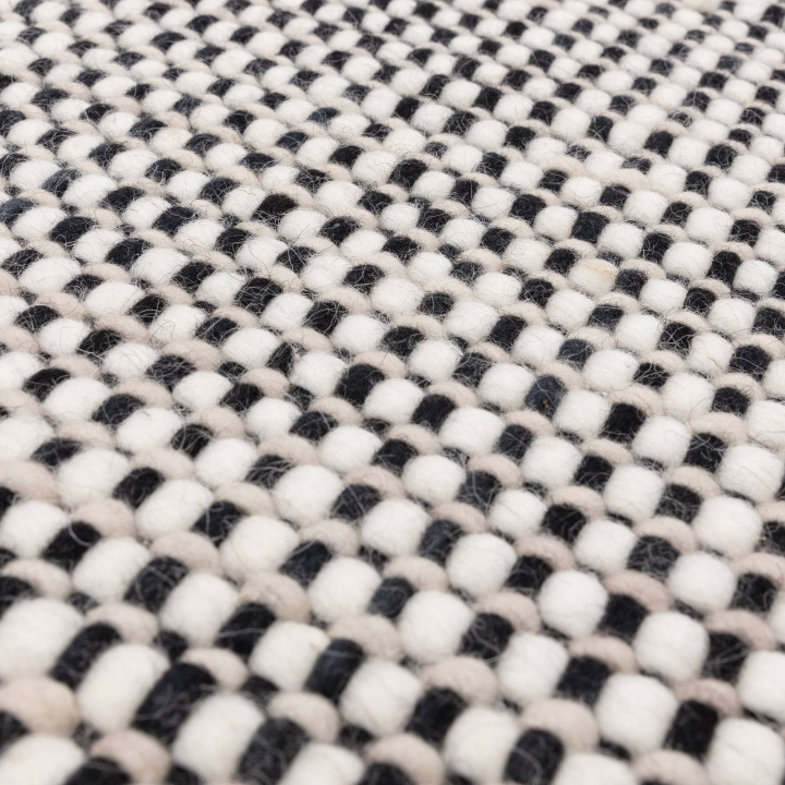 Tappeto Avalon geometrico nero e beige 200x290 c