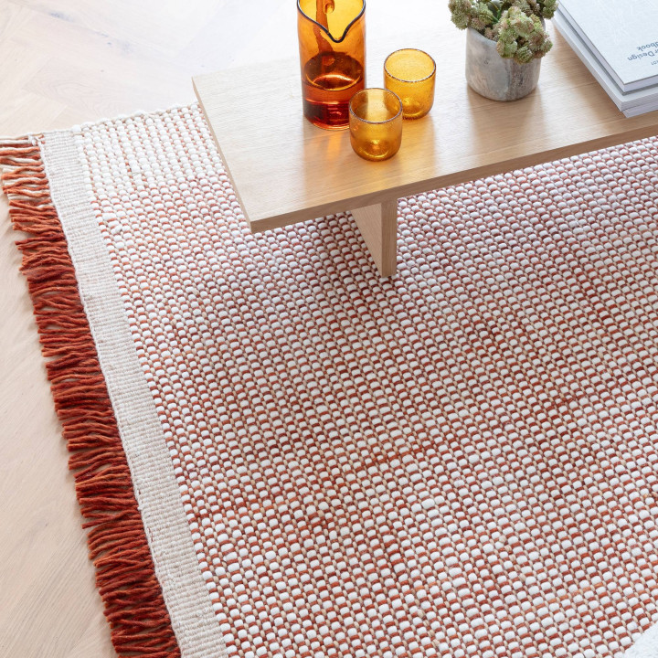 Tappeto Avalon geometrico rame e arancione chiar