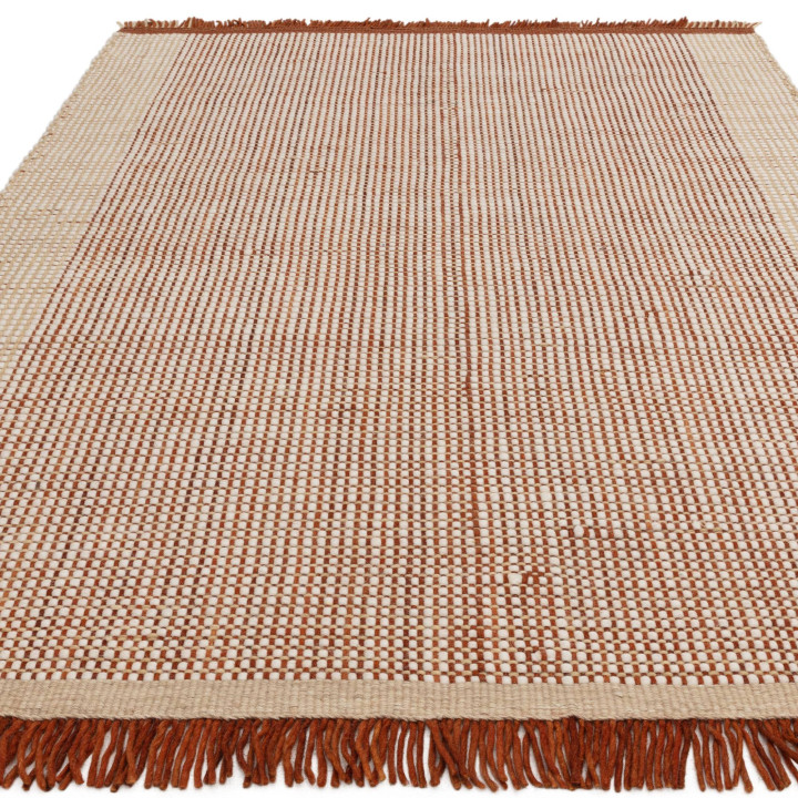 Tappeto Avalon geometrico rame e arancione chiar