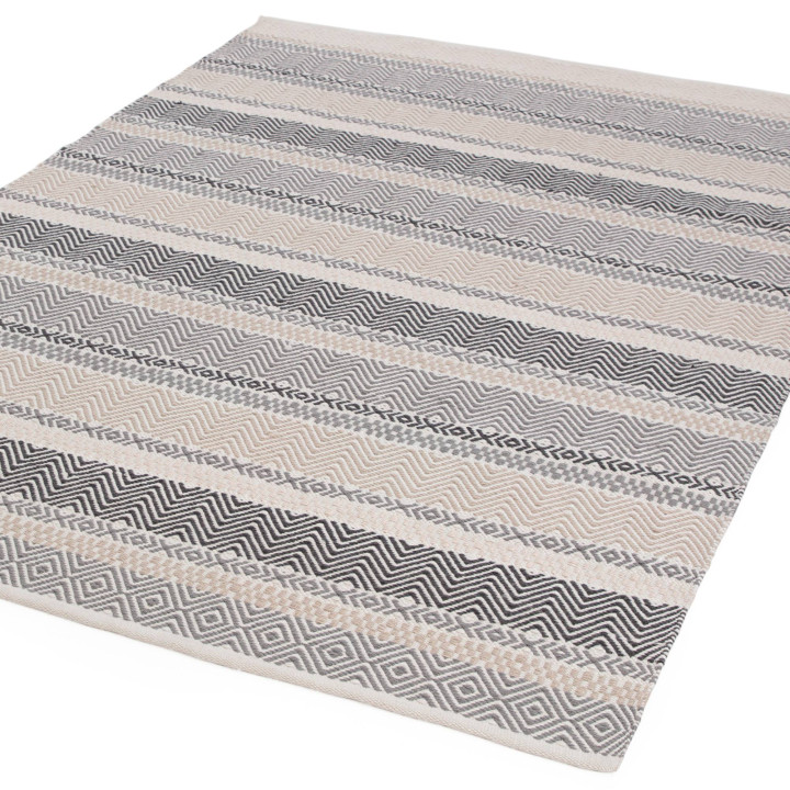 Rug Boardwalk geometric light grey dark grey bei