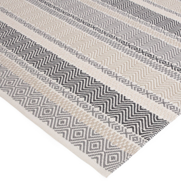 Tappeto Boardwalk geometrico grigio chiaro e gri