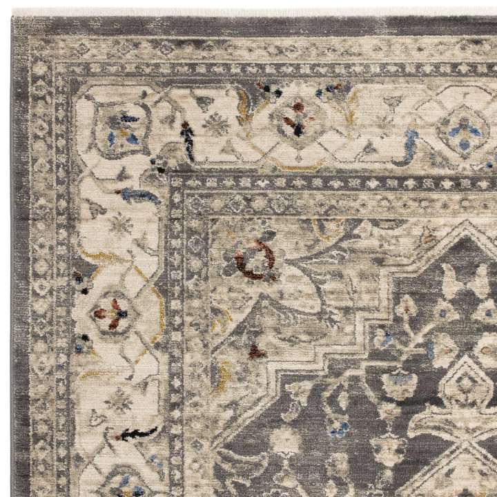 Rug Sovereign floral with medallion grey beige a