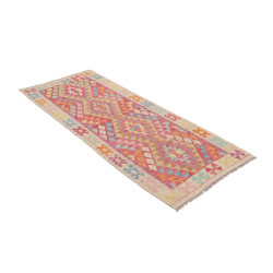 Tappeto Kilim Afghanistan 78x191 Crema Rosa Ros