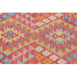 Tappeto Kilim Afghanistan 78x191 Crema Rosa Ros