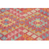Tappeto Kilim Afghanistan 78x191 Crema Rosa Ros