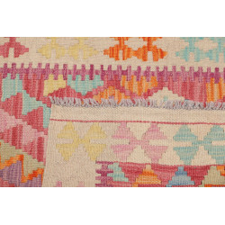 Tappeto Kilim Afghanistan 78x191 Crema Rosa Ros
