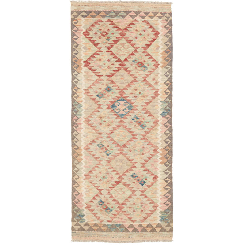 Tappeto Kilim Afghanistan 80x197 Crema Terracot