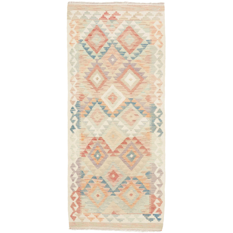 Tappeto Kilim Afghanistan 82x193 Crema Terracot