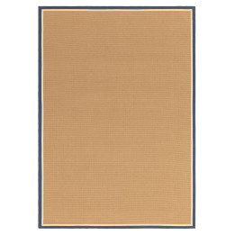 Tappeto Bordo geometrico beige e blu 200x290 cm