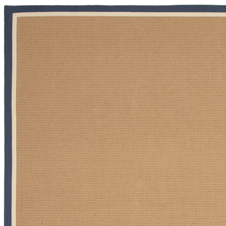 Tappeto Bordo geometrico beige e blu 200x290 cm