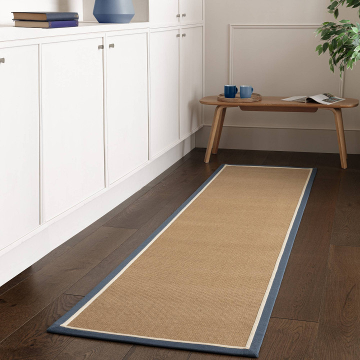 Rug Bordo plain beige dark blue 240x340 cm