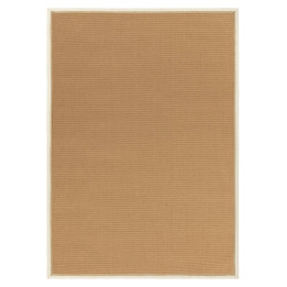 Tappeto Bordo tinta unita beige e marrone chiaro