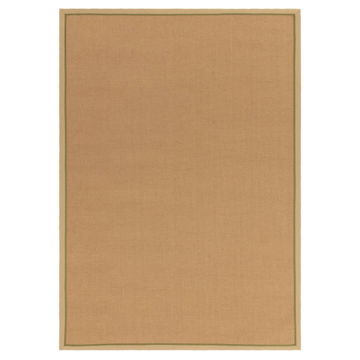 Tappeto Bordo geometrico beige e verde 160x230 c