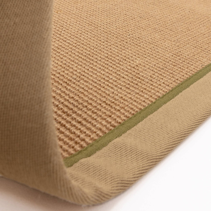 Tappeto Bordo geometrico beige e verde 160x230 c