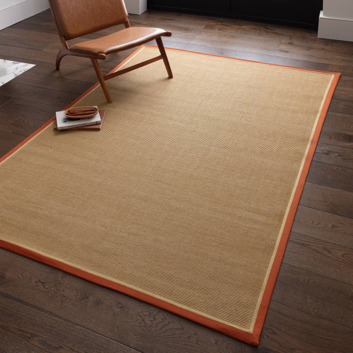 Rug Bordo plain beige orange 240x340 cm