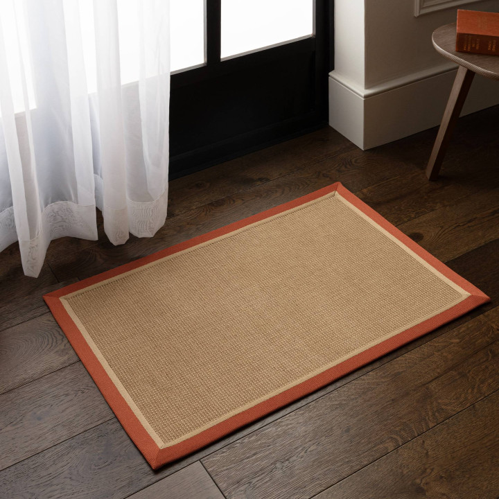 Rug Bordo plain beige orange 240x340 cm