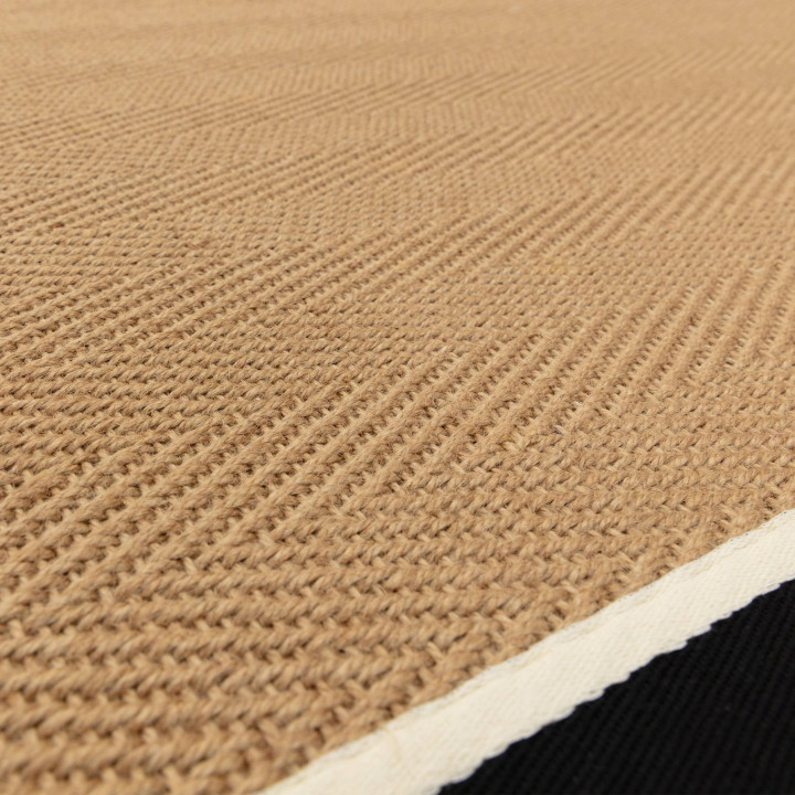 Tappeto Bordo geometrico beige e nero 240x340 cm