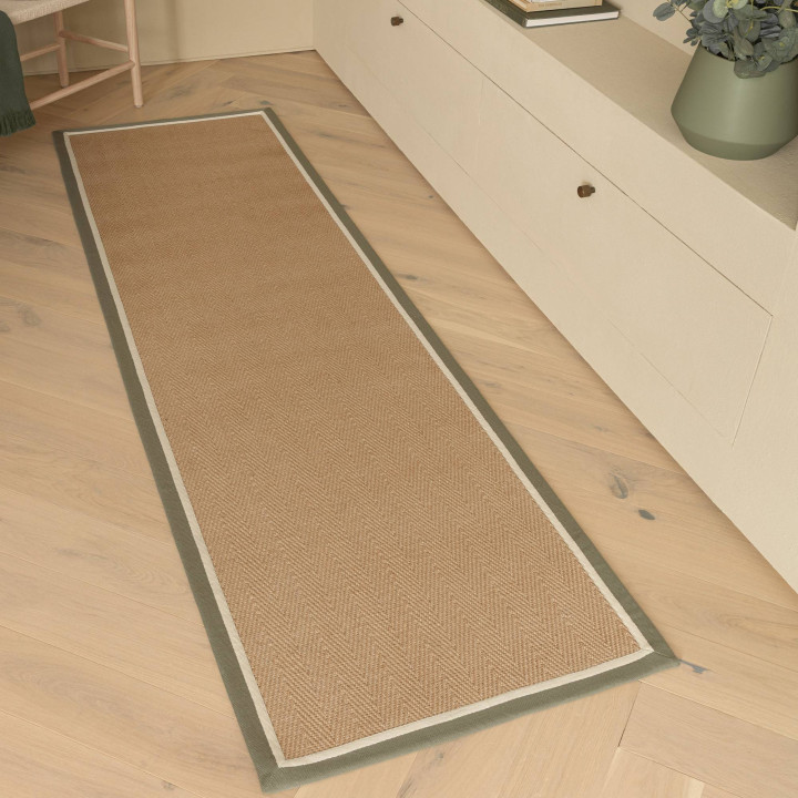 Rug Bordo geometric beige light brown runner 40x